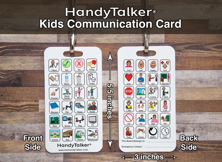 HandyTalker® Kids AAC Portable Device, Waterproof picture communication board.