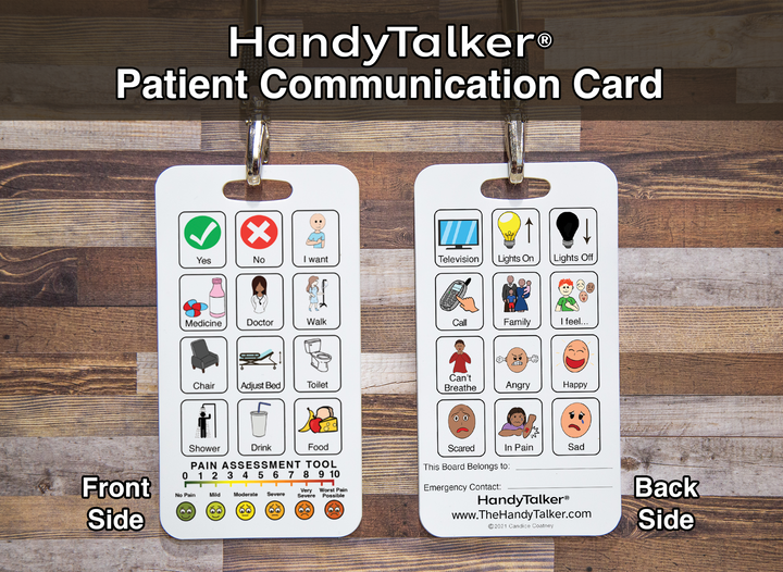 HandyTalker® AAC Portable Device for Patient Communication, Waterproof Picture communication board.