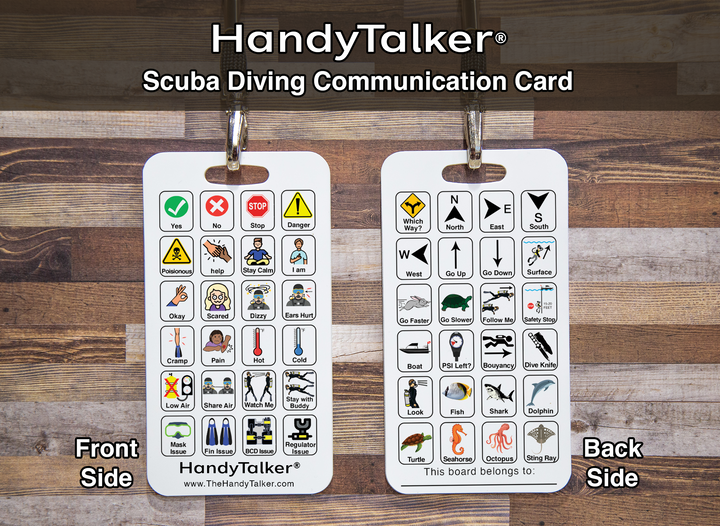 HandyTalker® Scuba Diving Communication AAC Portable Device, Waterproof picture communication board.