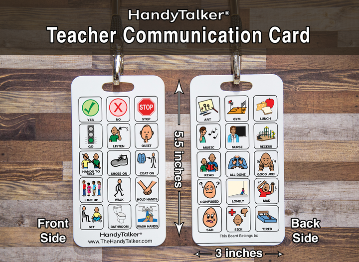 HandyTalker® Elementary Teacher AAC Portable Communication Device, Waterproof picture communication board