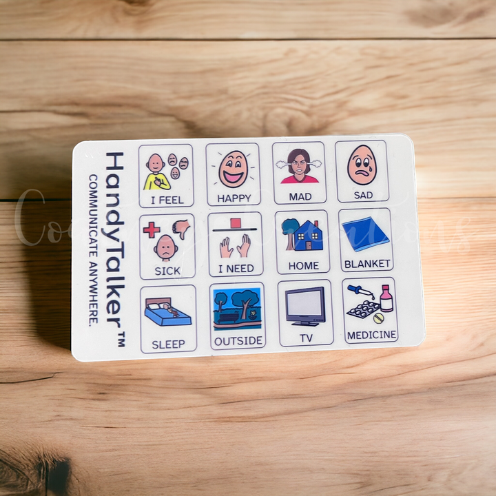 HandyTalker® Custom Wallet Sized AAC picture communication card